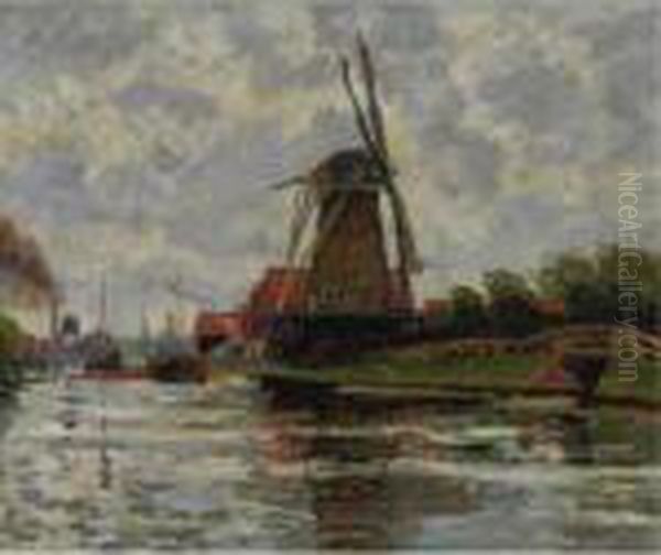 Moulin Au Bord De L'eau Oil Painting by Ludovic Rodo Pissarro