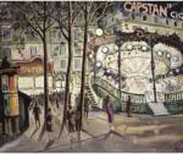 Manege A Pigalle Oil Painting by Ludovic Rodo Pissarro