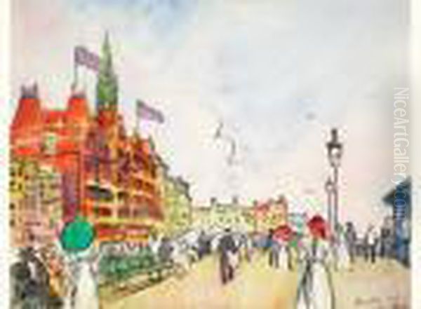 Vue De Brighton Oil Painting by Ludovic Rodo Pissarro