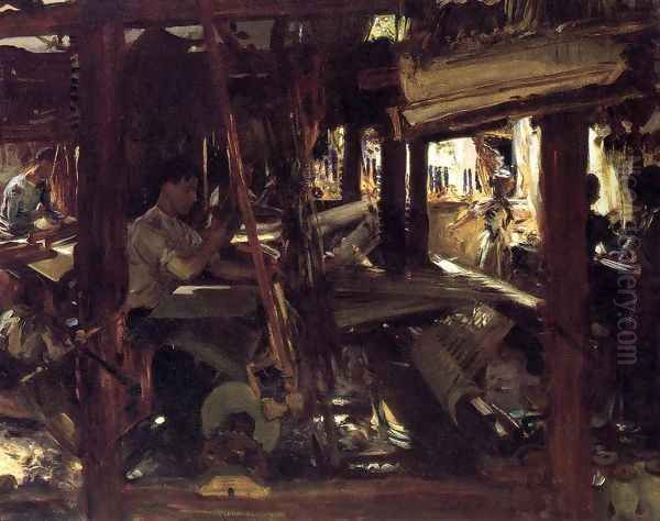 Granada The Weavers Oil Painting by John Singer Sargent