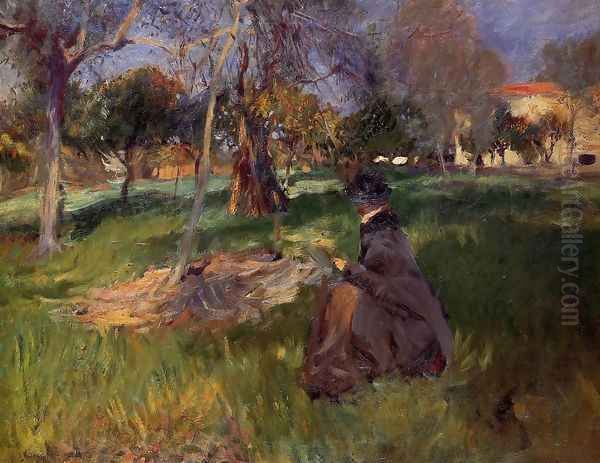 In the Orchard Oil Painting by John Singer Sargent