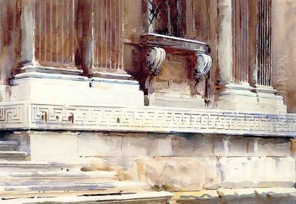 Base Of A Palace Oil Painting by John Singer Sargent