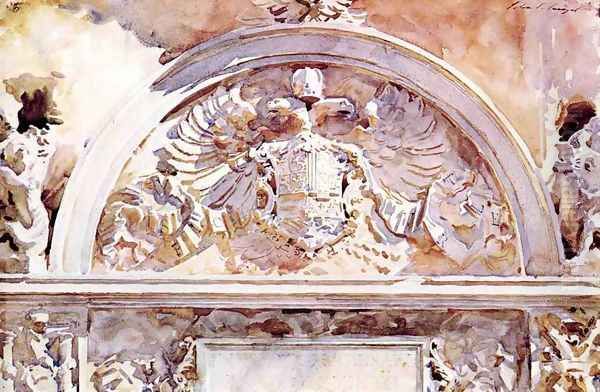 Escutcheon Of Charles V Oil Painting by John Singer Sargent