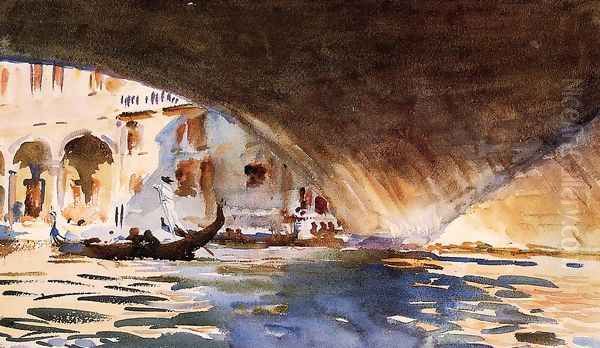 Under The Rialto Bridge Oil Painting by John Singer Sargent