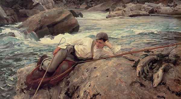 On His Holidays Oil Painting by John Singer Sargent