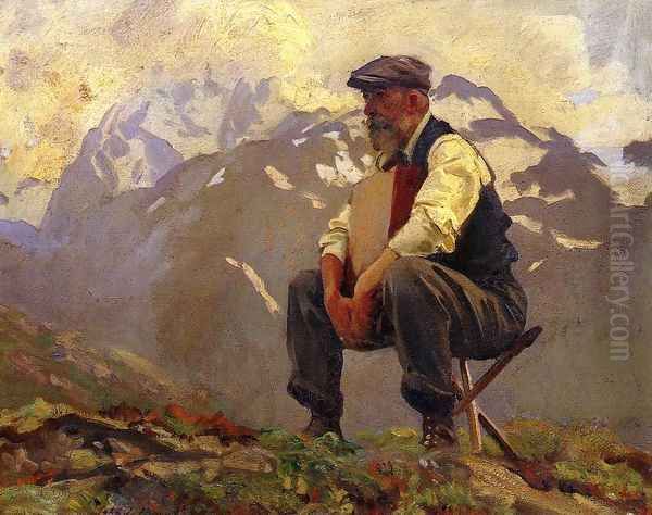 Reconnoitering Oil Painting by John Singer Sargent