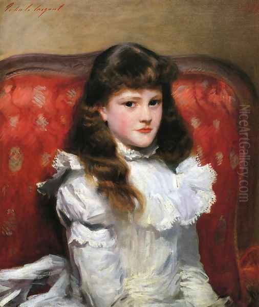 Miss Cara Burch Oil Painting by John Singer Sargent