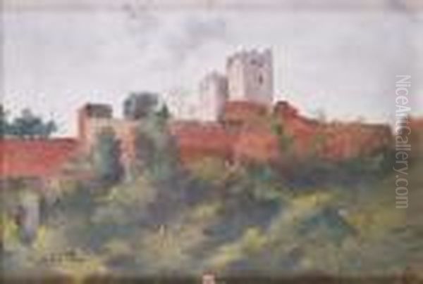 Vista De Pueblo Oil Painting by Cecilio Pla Y Gallardo