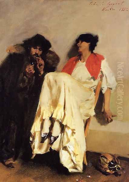 The Sulphur Match Oil Painting by John Singer Sargent