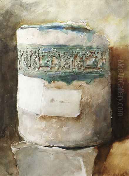 Persian Artifact With Faience Decoration Oil Painting by John Singer Sargent