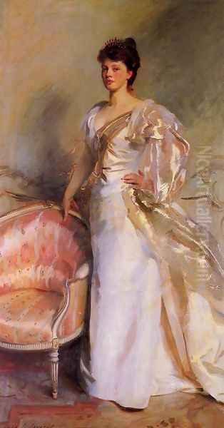 Mrs George Swinton Oil Painting by John Singer Sargent