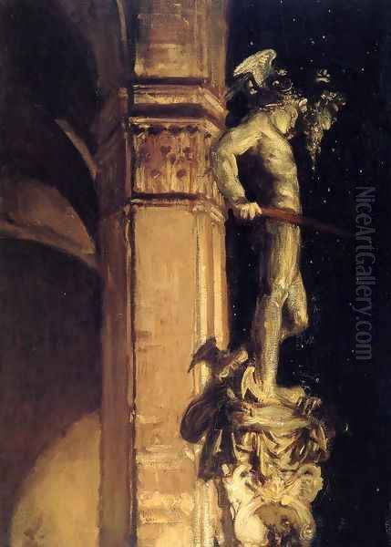 Statue of Perseus by Night Oil Painting by John Singer Sargent