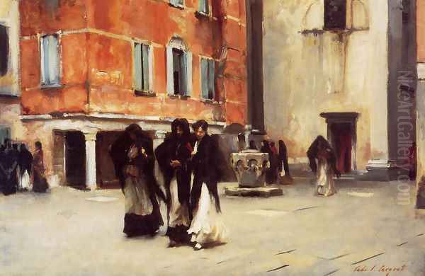 Leaving Church, Campo San Canciano, Venice Oil Painting by John Singer Sargent