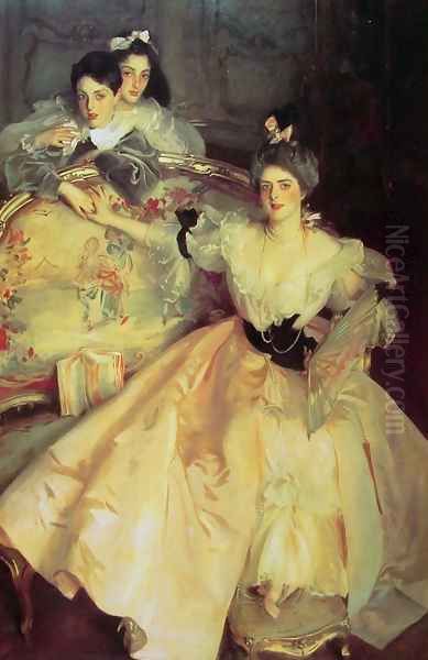 Mrs Carl Meyer And Her Children Oil Painting by John Singer Sargent