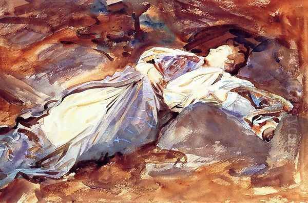 Violet Sleeping Oil Painting by John Singer Sargent