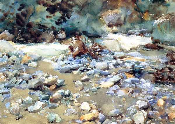 Purtud, Bed of a Glacier Torrent Oil Painting by John Singer Sargent