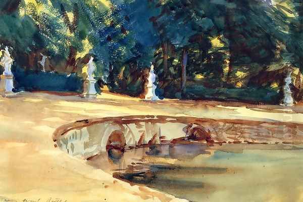 Pool in the Garden of La Granja Oil Painting by John Singer Sargent