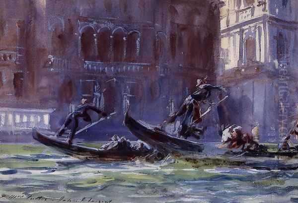 Festa della Regatta Oil Painting by John Singer Sargent