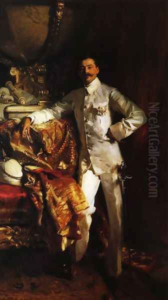 Sir Frank Swettenham Oil Painting by John Singer Sargent