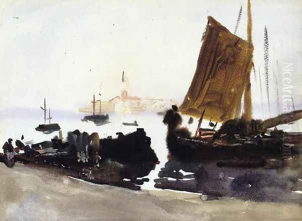 Venice, Sailing Boat Oil Painting by John Singer Sargent