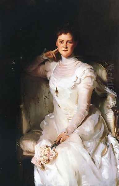 Mrs Joshua Montgomery Sears Oil Painting by John Singer Sargent