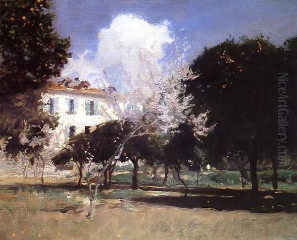 House And Garden Oil Painting by John Singer Sargent