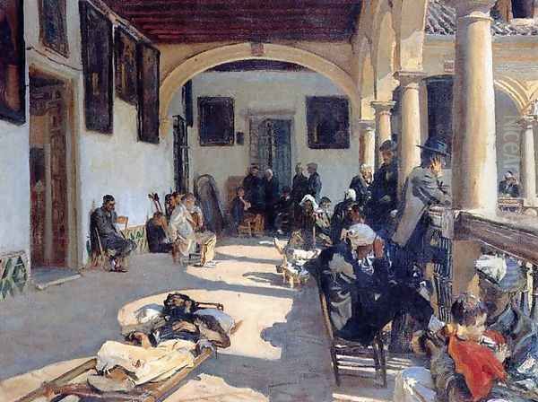 Hospital At Granada Oil Painting by John Singer Sargent