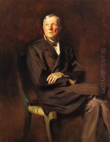 John D Rockefeller Oil Painting by John Singer Sargent