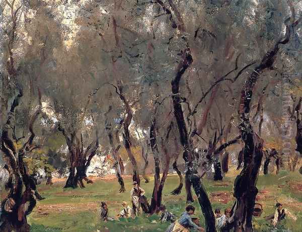 The Olive Grove Oil Painting by John Singer Sargent