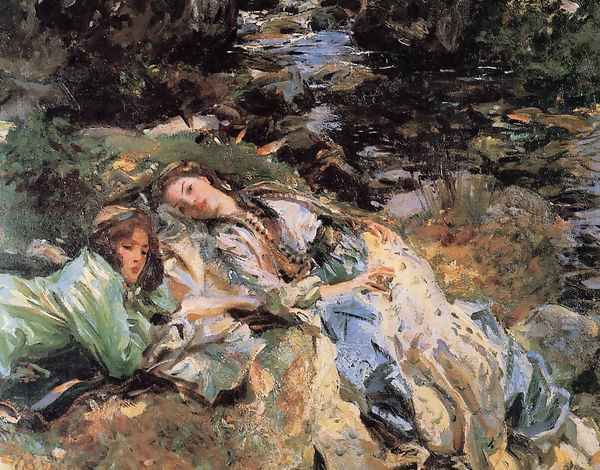 The Brook Oil Painting by John Singer Sargent