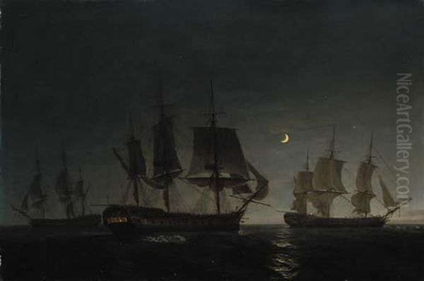 The East Indiaman Oil Painting by Nicholas Pocock