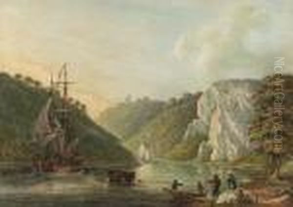 The Avon Gorge, From Hotwells Oil Painting by Nicholas Pocock