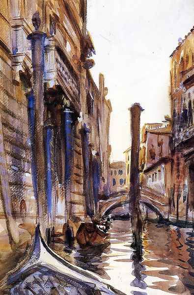 Side Canal in Venice Oil Painting by John Singer Sargent