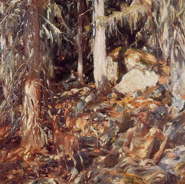 The Hermit Oil Painting by John Singer Sargent