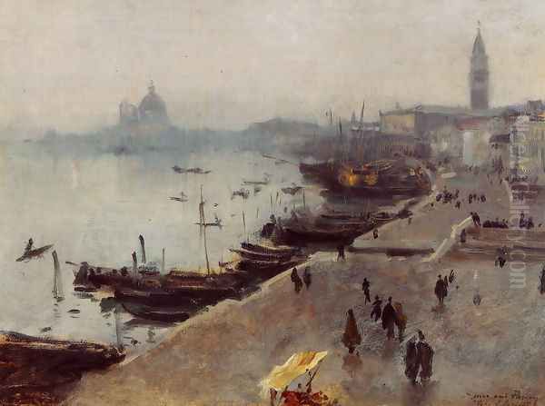 Venice in Gray Weather Oil Painting by John Singer Sargent