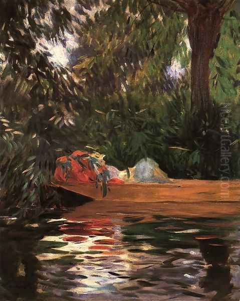 Under the Willows Oil Painting by John Singer Sargent