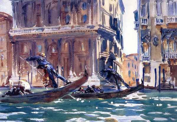 On the Canal] Oil Painting by John Singer Sargent