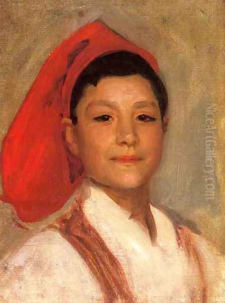 Head of a Neapolitan Boy Oil Painting by John Singer Sargent