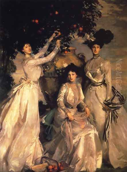 The Ladies Alexandra, Mary and Theo Acheson Oil Painting by John Singer Sargent