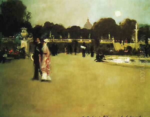 Luxembourg Gardens at Twilight Oil Painting by John Singer Sargent