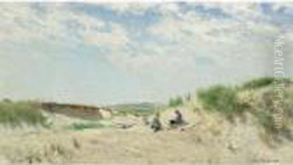 In The Dunes Oil Painting by Ivan Pavlovich Pokhitonov