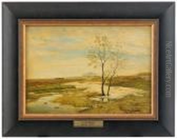 Spring Landscape Oil Painting by Ivan Pavlovich Pokhitonov