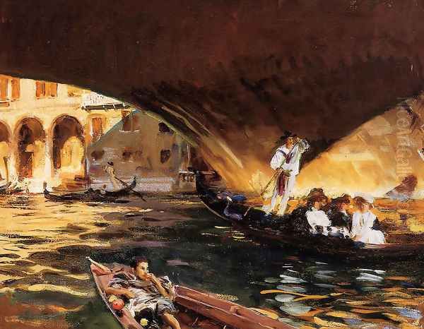 The Rialto (Grand Canal) Oil Painting by John Singer Sargent