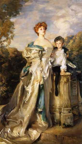 The Countess of Warwick and Her Son Oil Painting by John Singer Sargent