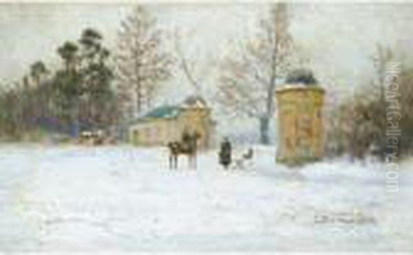 Lot Sold. Oil Painting by Ivan Pavlovich Pokhitonov