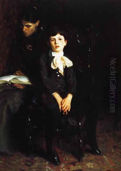 Homer Saint-Gaudens and His Mother Oil Painting by John Singer Sargent