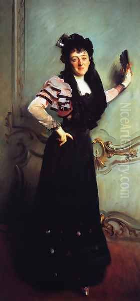 Mrs. Walter Bacon (Virginia Purdy Barker) Oil Painting by John Singer Sargent