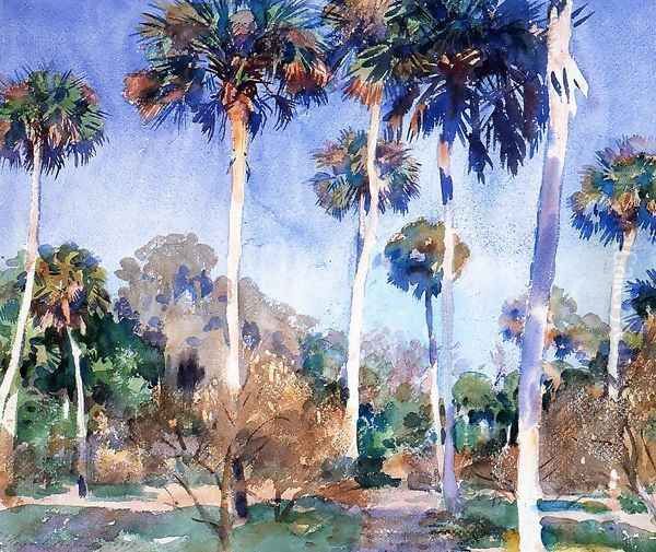 Palms Oil Painting by John Singer Sargent