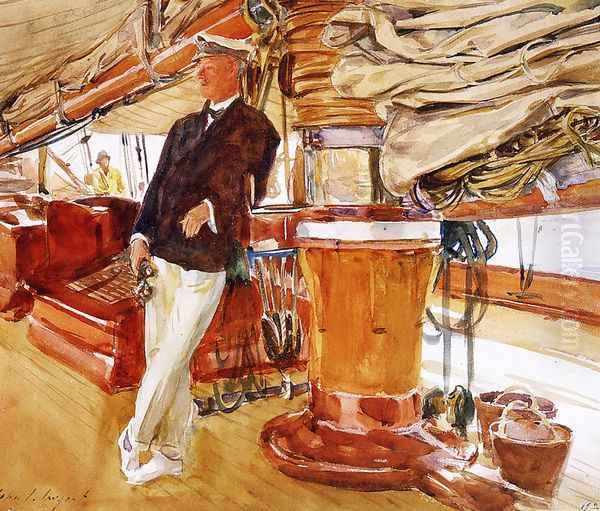 On the Deck of the Yacht Constellation Oil Painting by John Singer Sargent