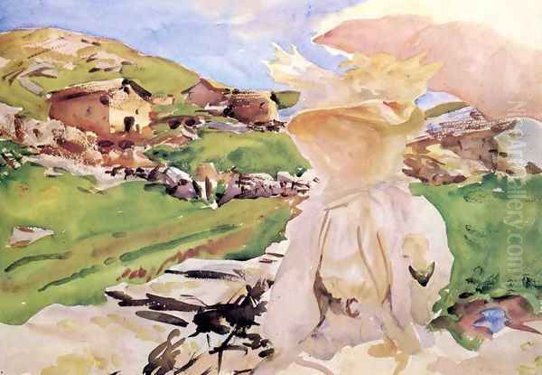 In the Simplon Pass Oil Painting by John Singer Sargent